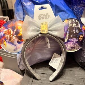 Star Wars Mickey Ears with Silver Bow